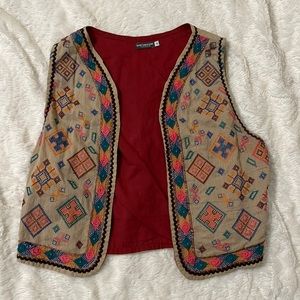 Earthbound Embroidered Boho Vest